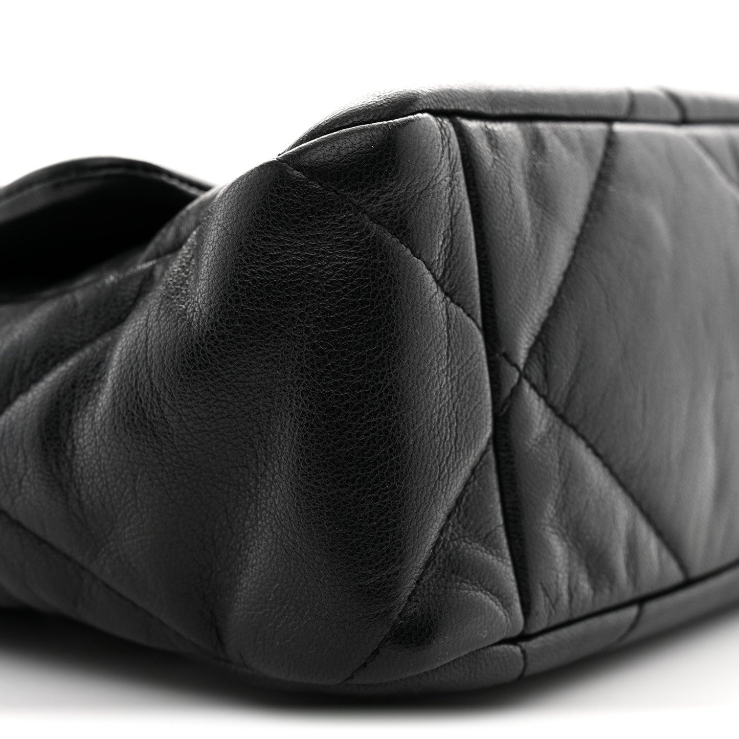 Goatskin Quilted Large Chanel 19 Flap Black