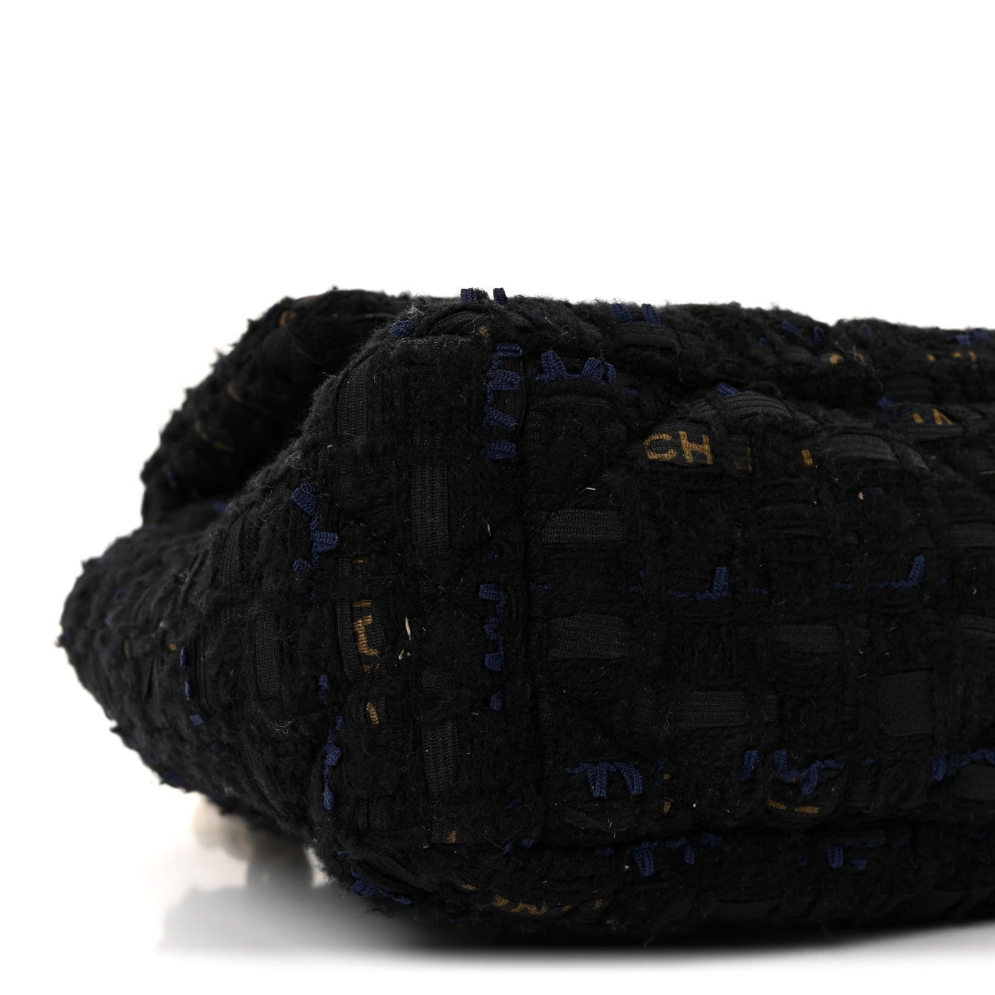 Tweed Quilted Medium Chanel 19 Flap Navy Blue Black