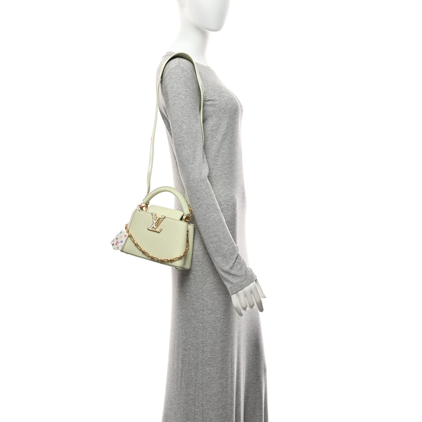 LV X TM Taurillon Mini Capucines Green