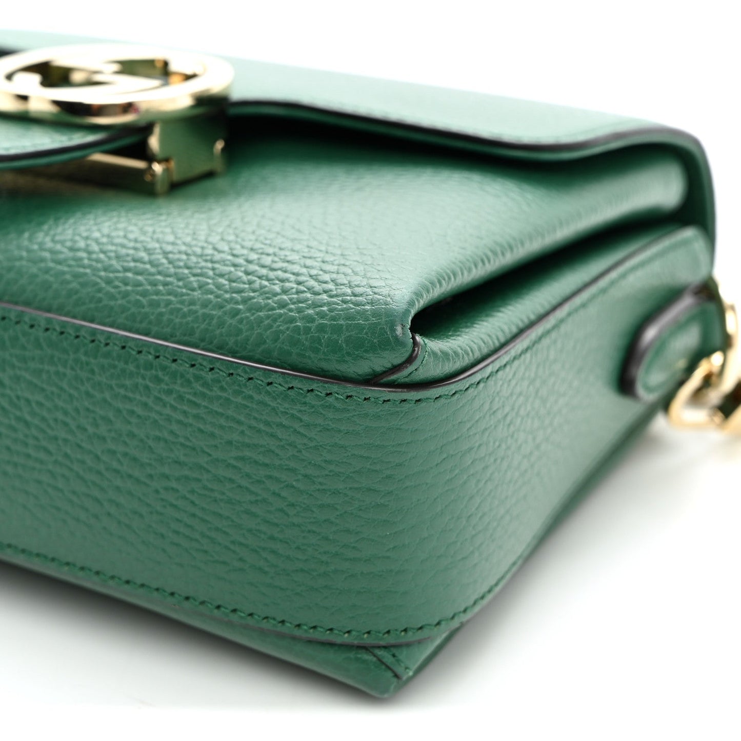 Dollar Calfskin Interlocking G Crossbody Bag Emerald