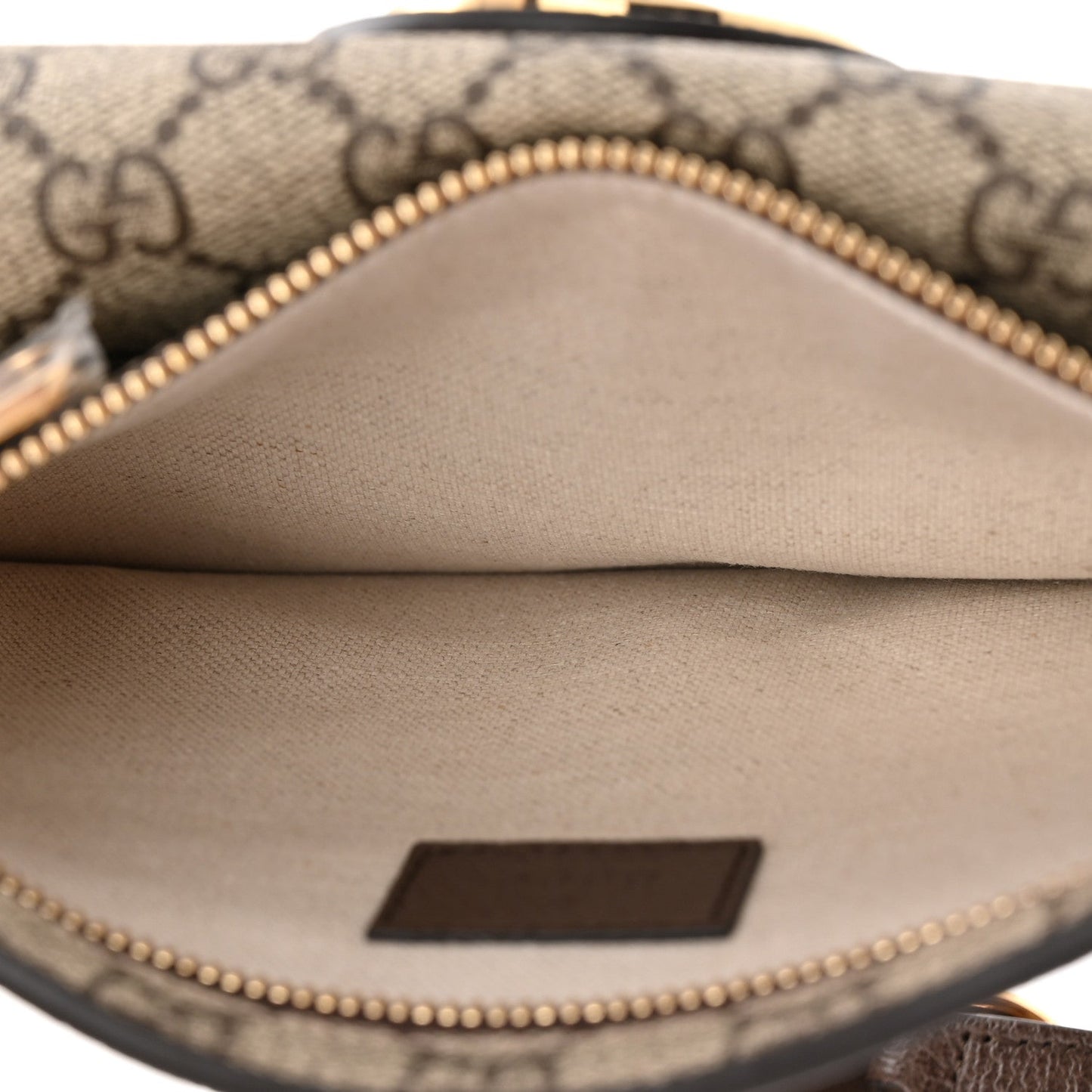 GG Supreme Monogram Textured Dollar Calfskin Blondie Belt Bag  Beige Ebony New Acero