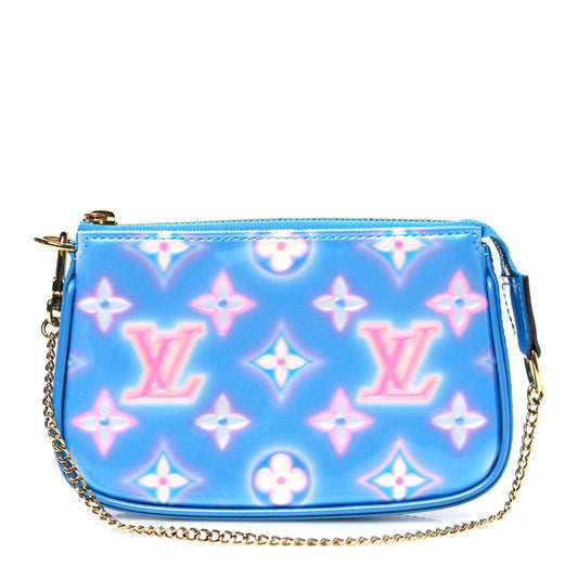 Vernis Valentine Mini Pochette Accessories Baby Blue Neon