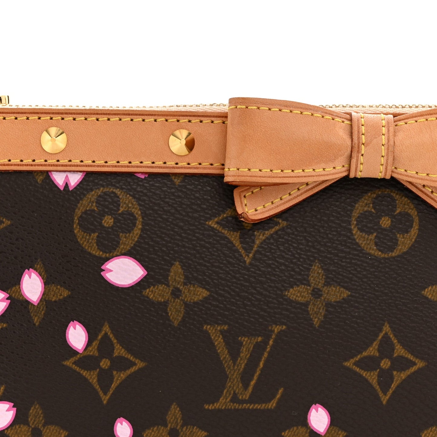 Monogram Cherry Blossom Pochette Accessories Brown