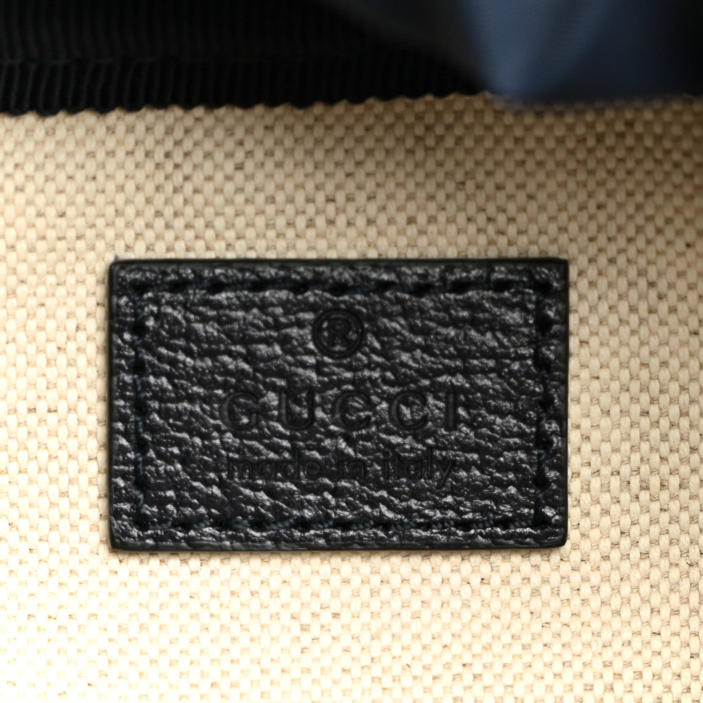 GG Supreme Monogram Textured Dollar Calfskin Medium Ophidia Double Buckle Backpack Blue Dark Blue Black
