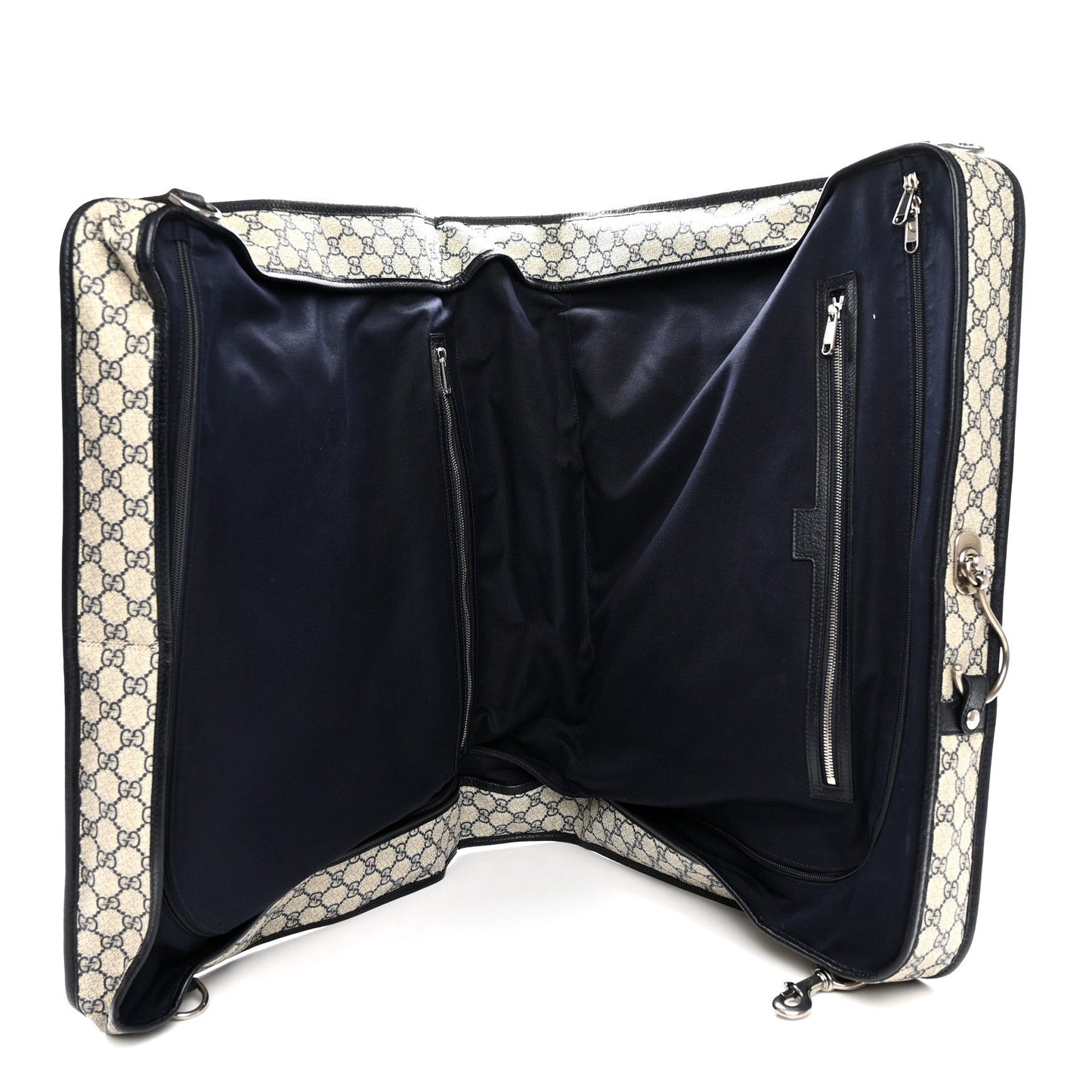 GG Supreme Monogram Web Savoy Garment Bag Beige Blue