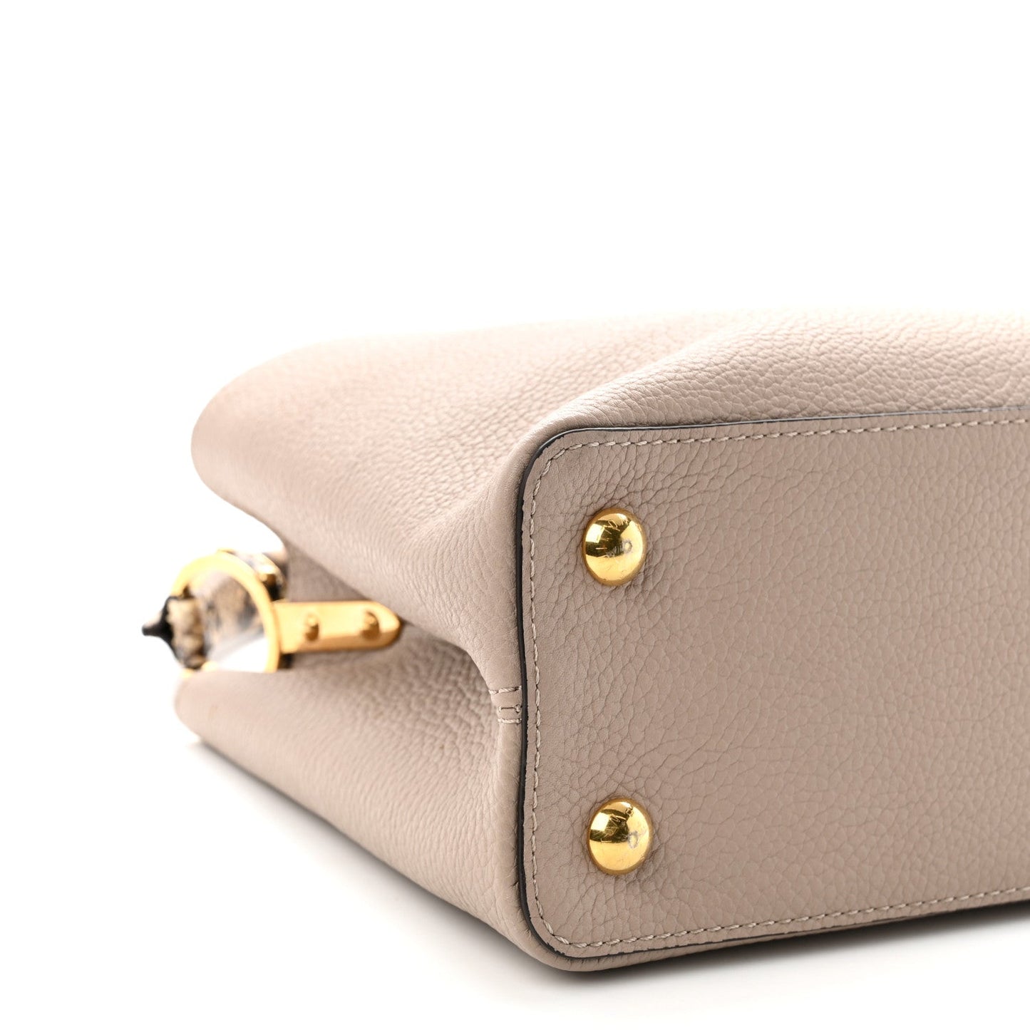 Taurillon Snakeskin Capucines PM Galet