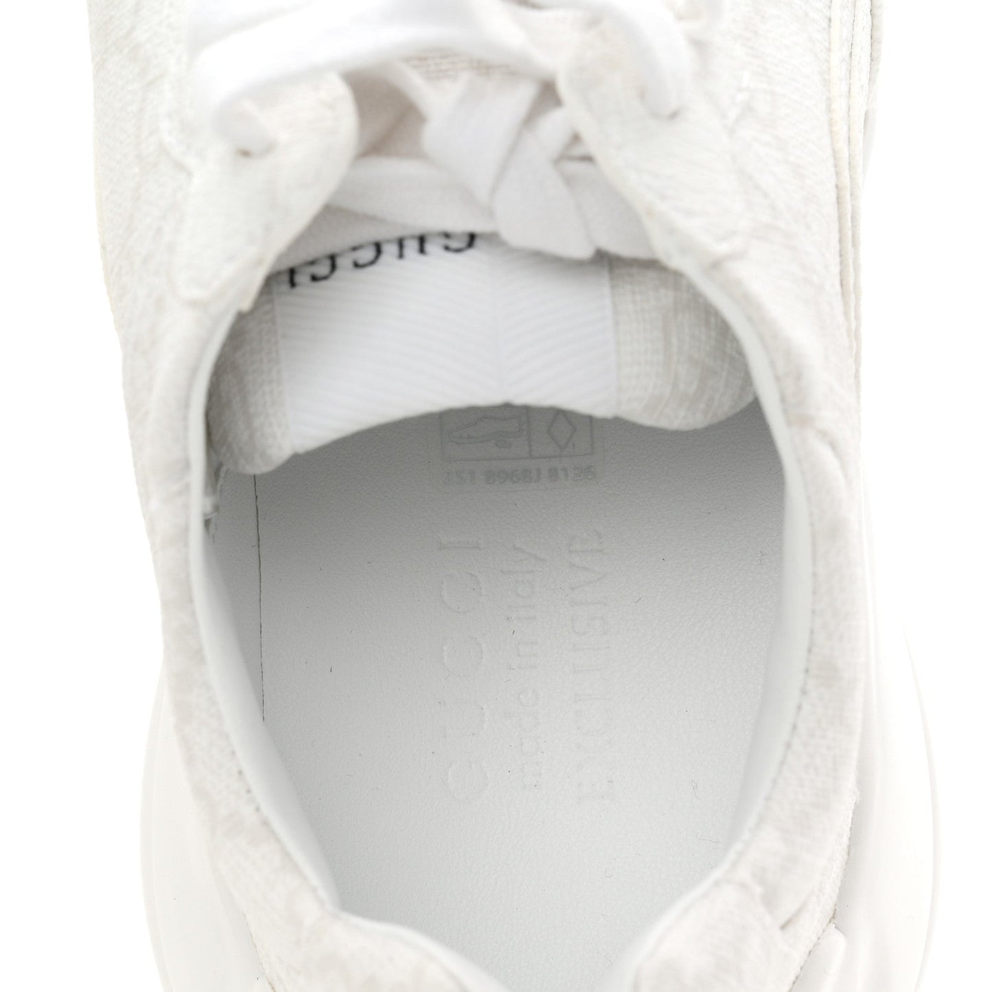 GG Supreme Monogram Womens Rhyton Sneakers 35 White