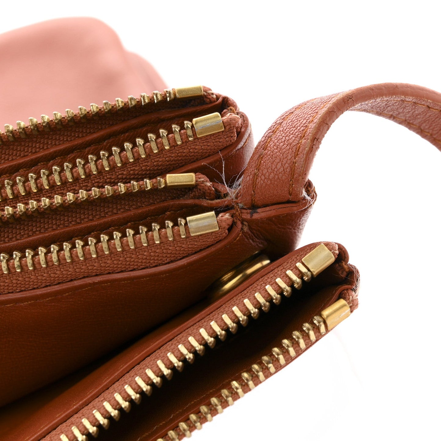 Lambskin Large Trio Crossbody Bag Tan