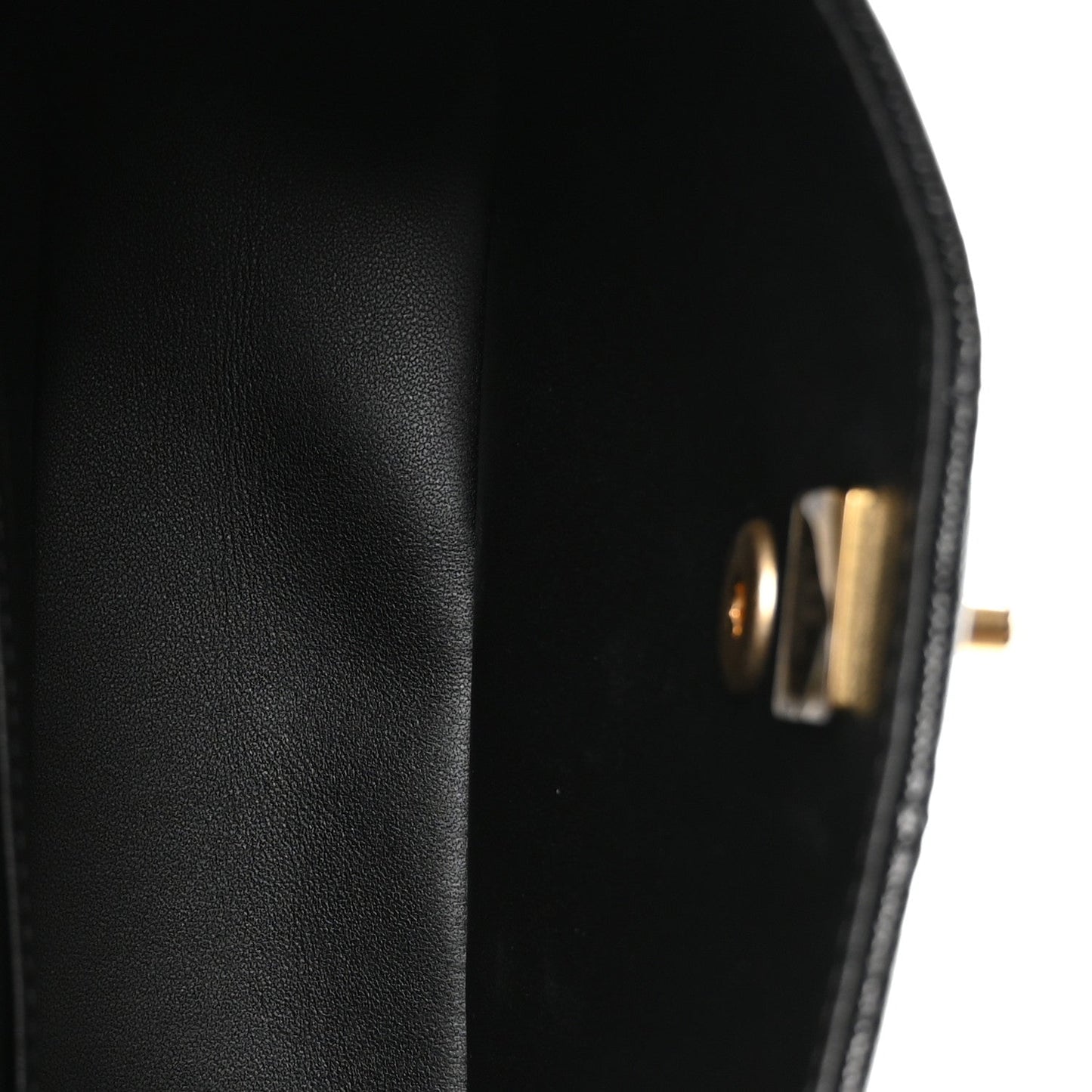 Caviar Quilted 31 Rue Cambon Top Handle Flap Black