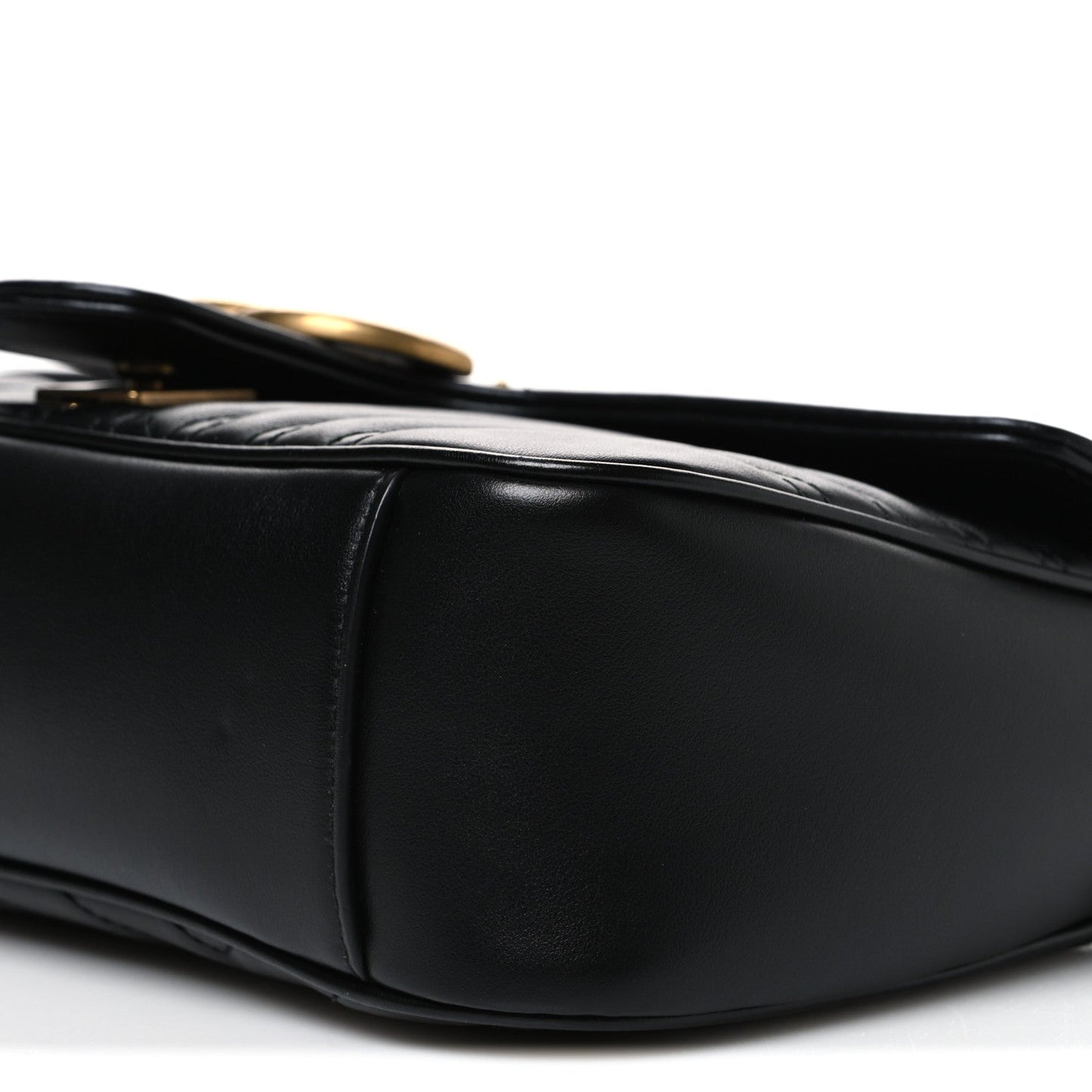 Calfskin Matelasse Small GG Marmont Shoulder Bag Black