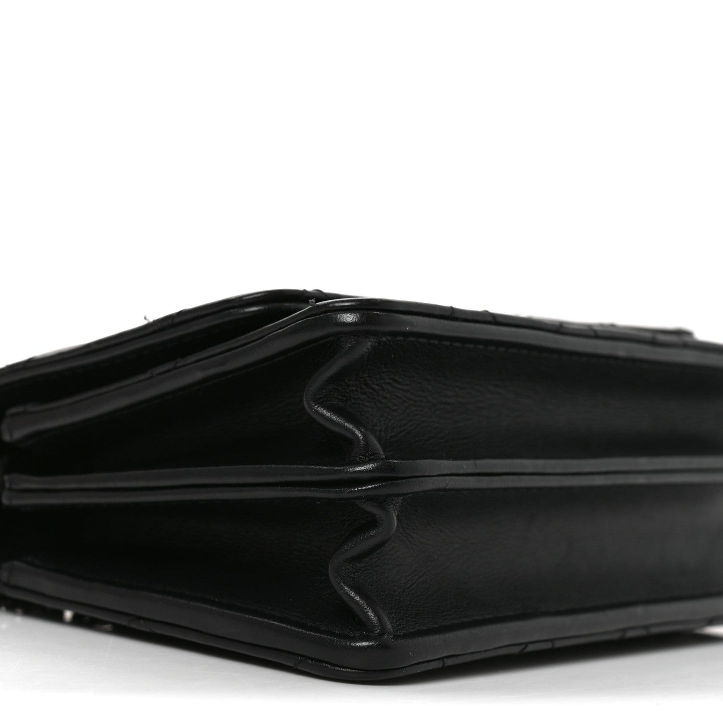 Aged Calfskin Quilted Mini Reissue Wallet On Chain WOC So Black