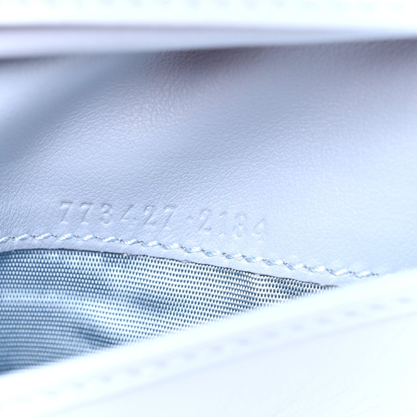 Lambskin Matelasse GG Marmont Zip Key Pouch Light Blue