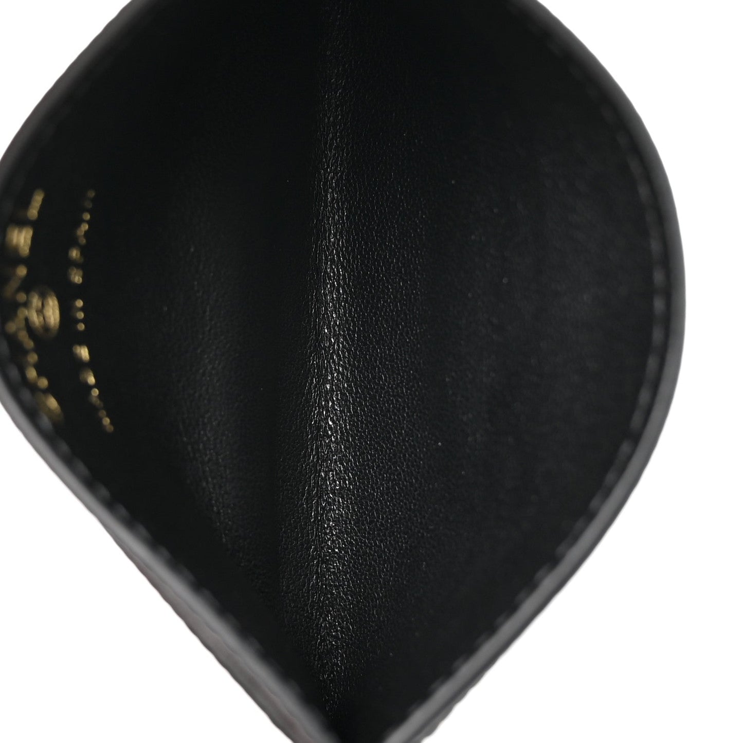 Calfskin Lizard Embossed Card Holder Black