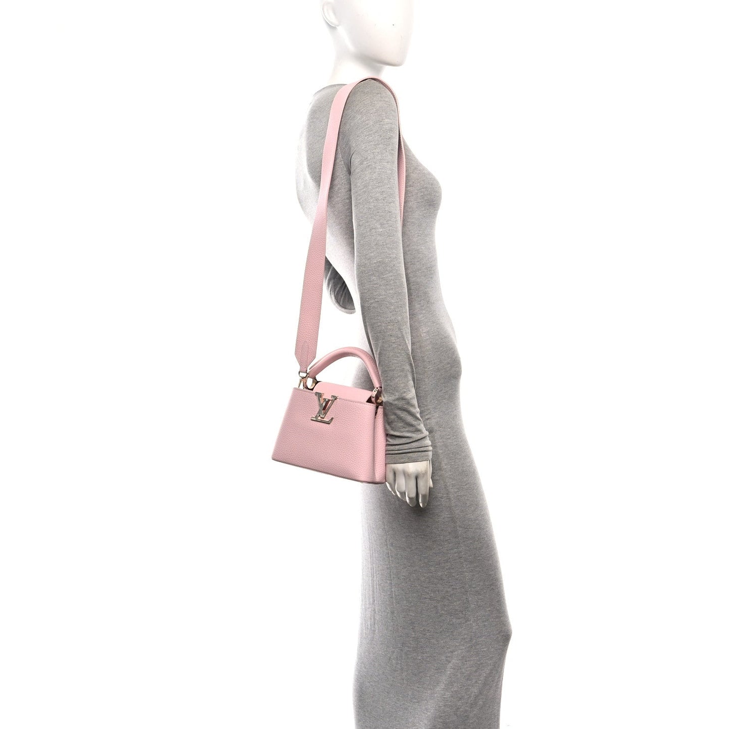 Taurillon Marble Capucines Mini Pink