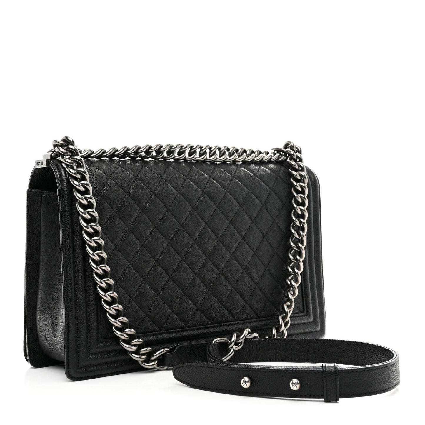 Caviar Quilted New Medium Boy Flap Black