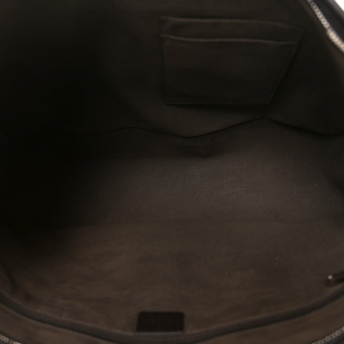 GG Supreme Monogram Medium Zippered Tote Dark Brown