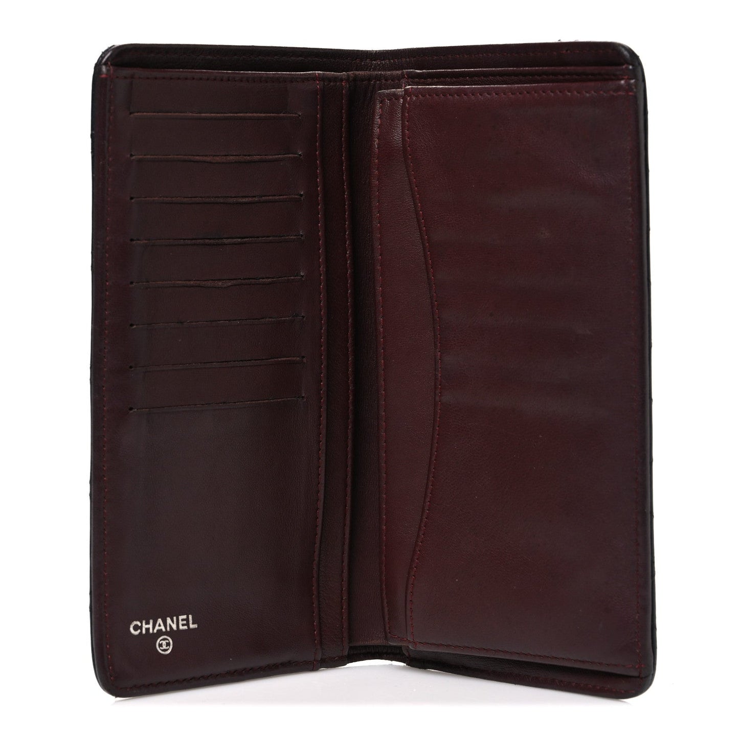 Lambskin Quilted Yen Wallet Black
