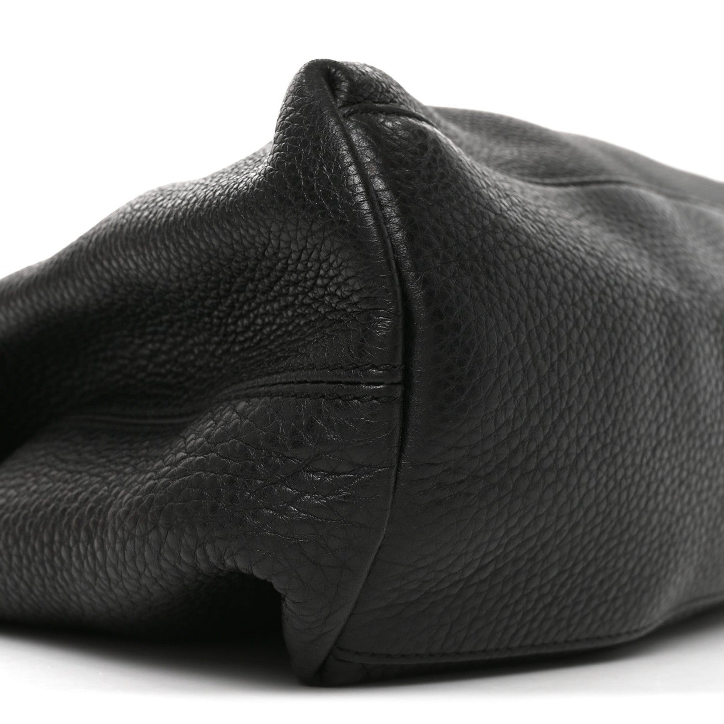 Pebbled Calfskin Medium Soho Chain Shoulder Bag Black