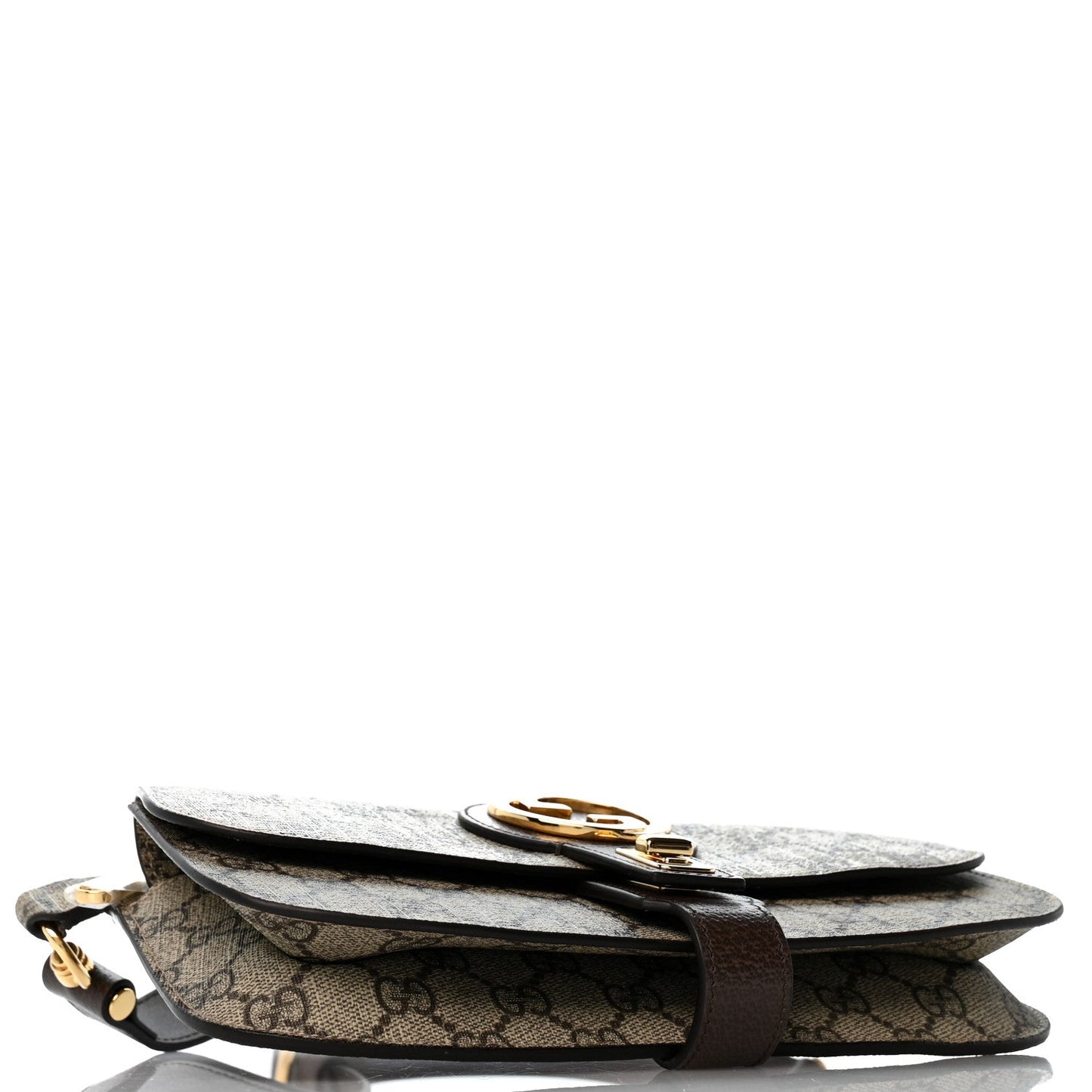 GG Supreme Monogram Textured Dollar Calfskin Blondie Belt Bag Beige Ebony New Acero