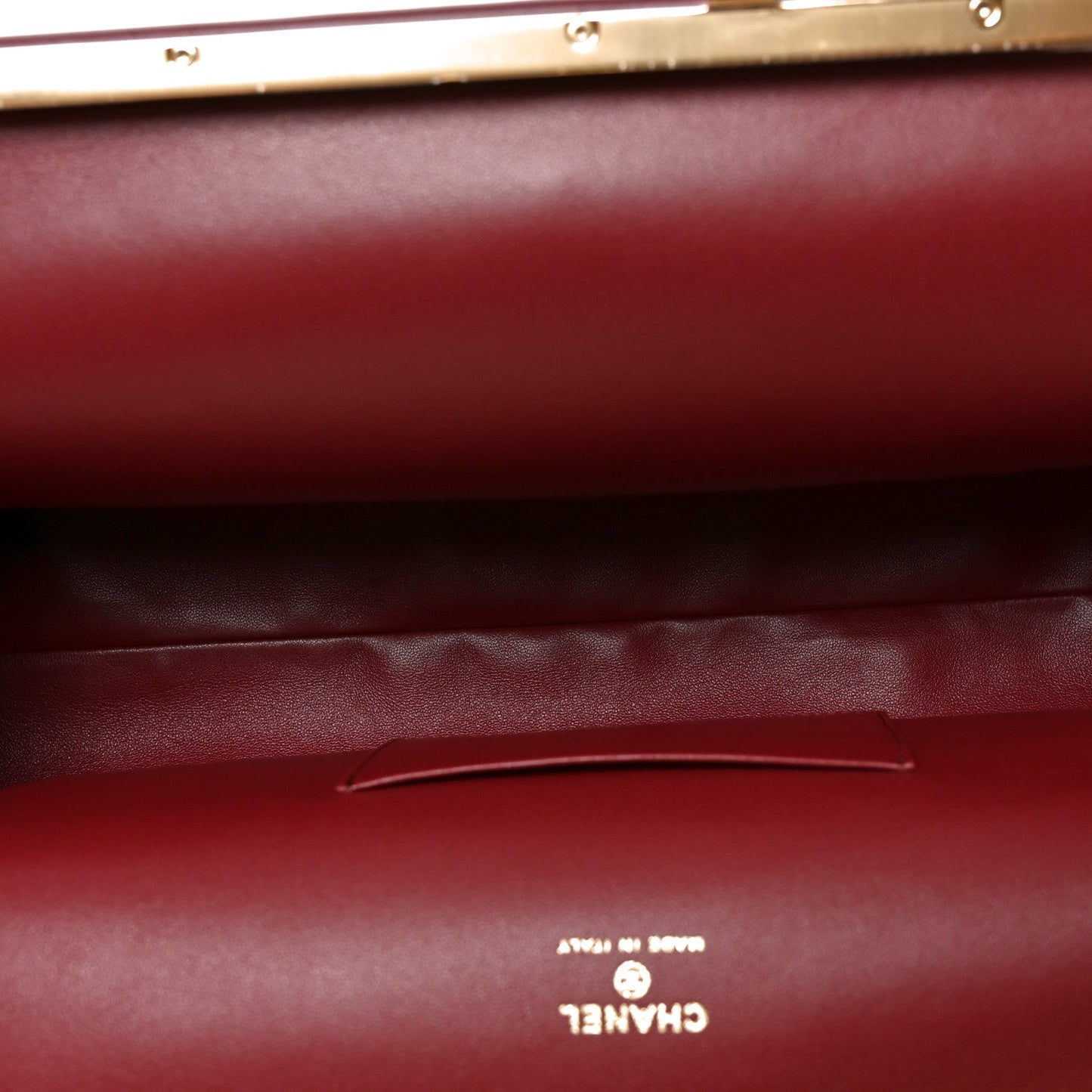 Lambskin Large Clutch Burgundy