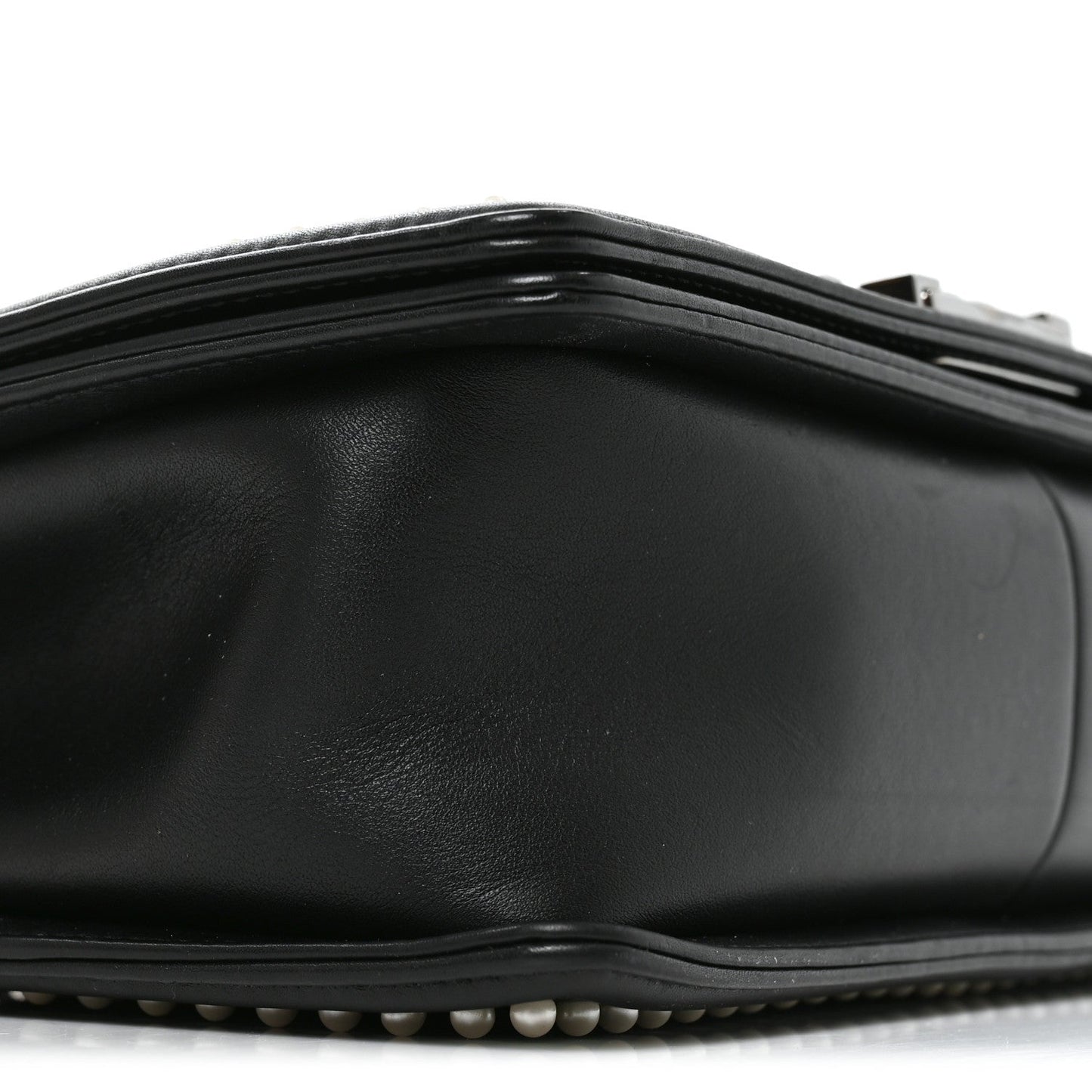 Calfskin Pearl Tweed Medium Boy Flap Black