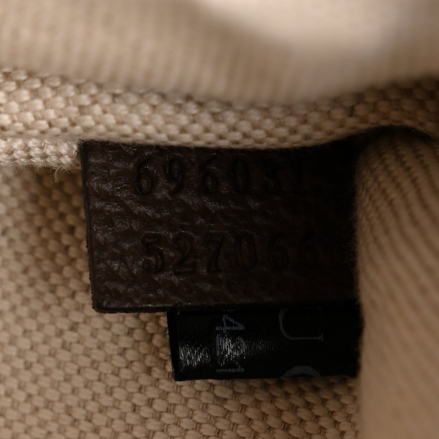 Monogram Jumbo GG Textured Dollar Calfskin Web Belt Bag Camel Ebony New Acero