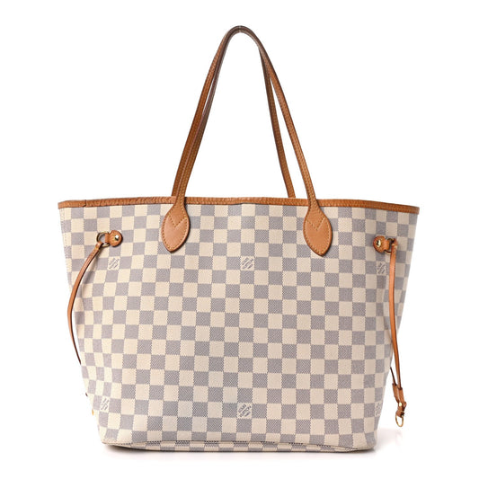 Damier Azur Neo Neverfull MM Rose Ballerine
