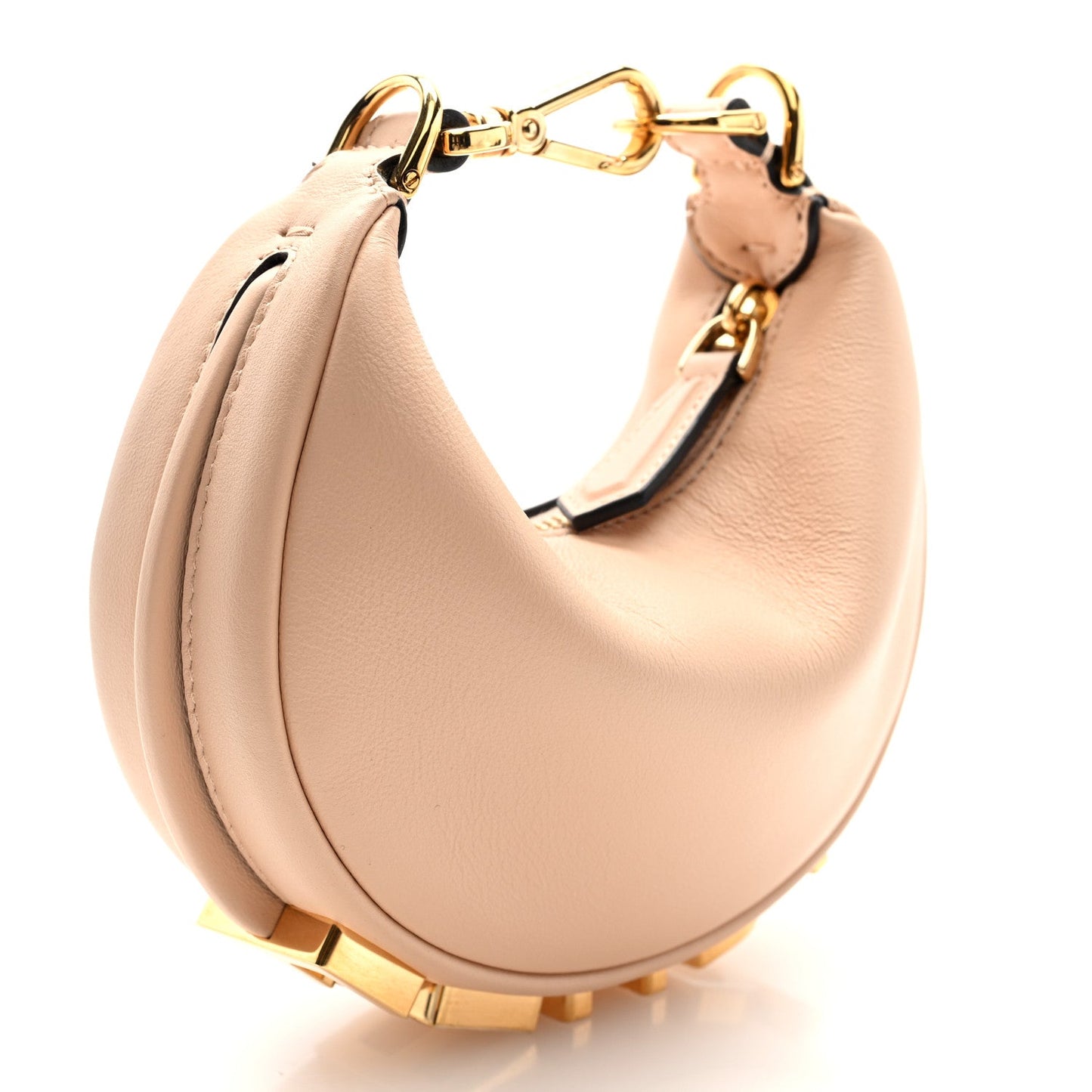 Vitello Grace Matte Nano Fendigraphy Hobo Charm Light Rose
