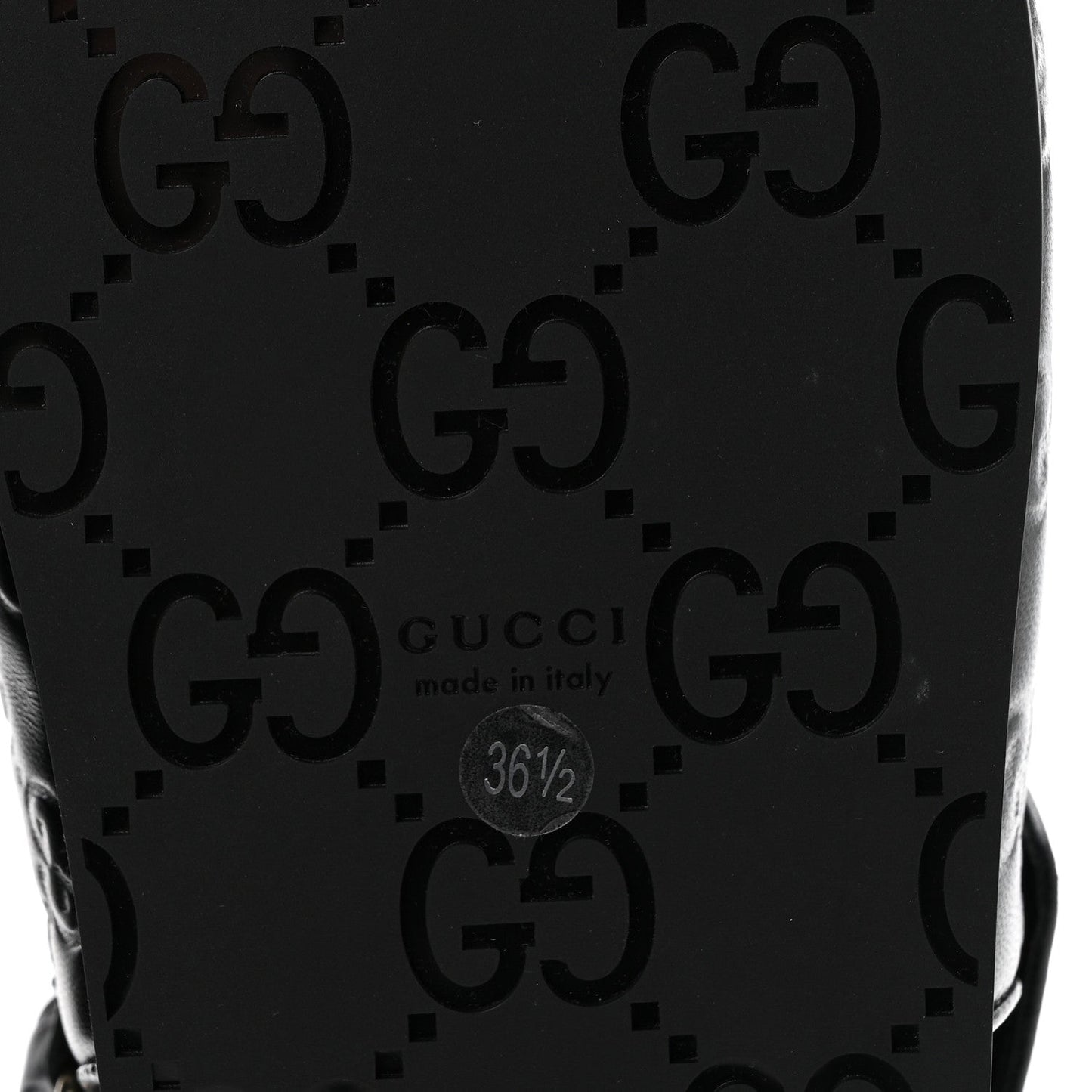 Guccissima GG Embossed Womens Sandals 36.5 Black