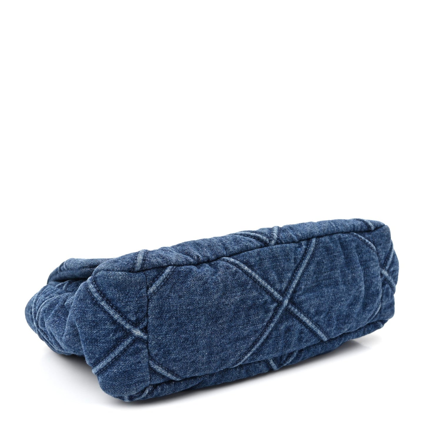 Denim Quilted Medium Chanel 19 Flap  Blue