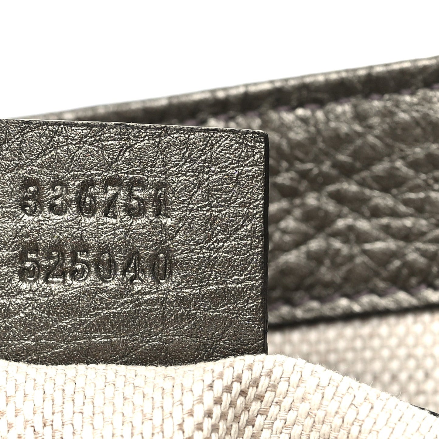 Metallic Pebbled Calfskin Small Soho Shoulder Bag Golden Beige