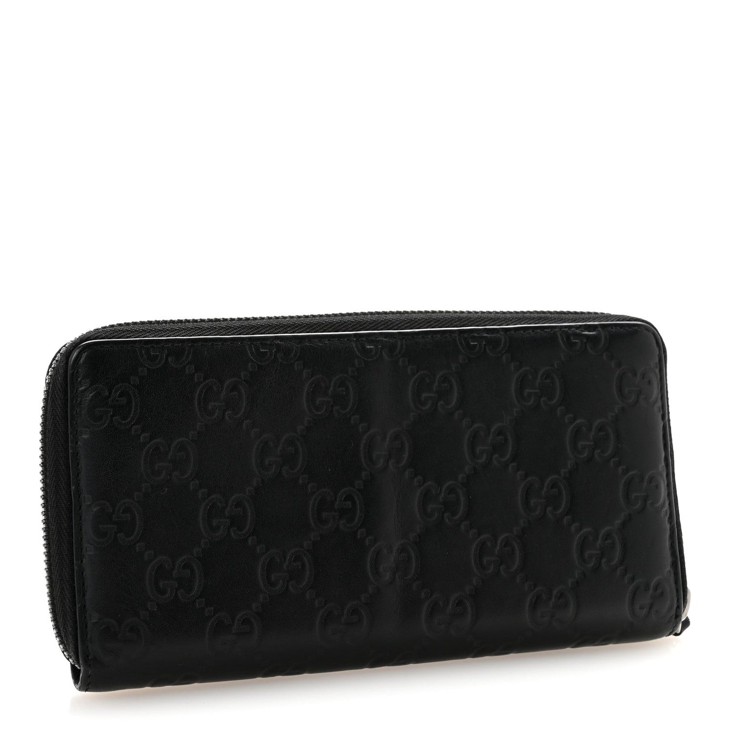 Guccissima Signature Microguccissima Bree Zip Around Wallet Black