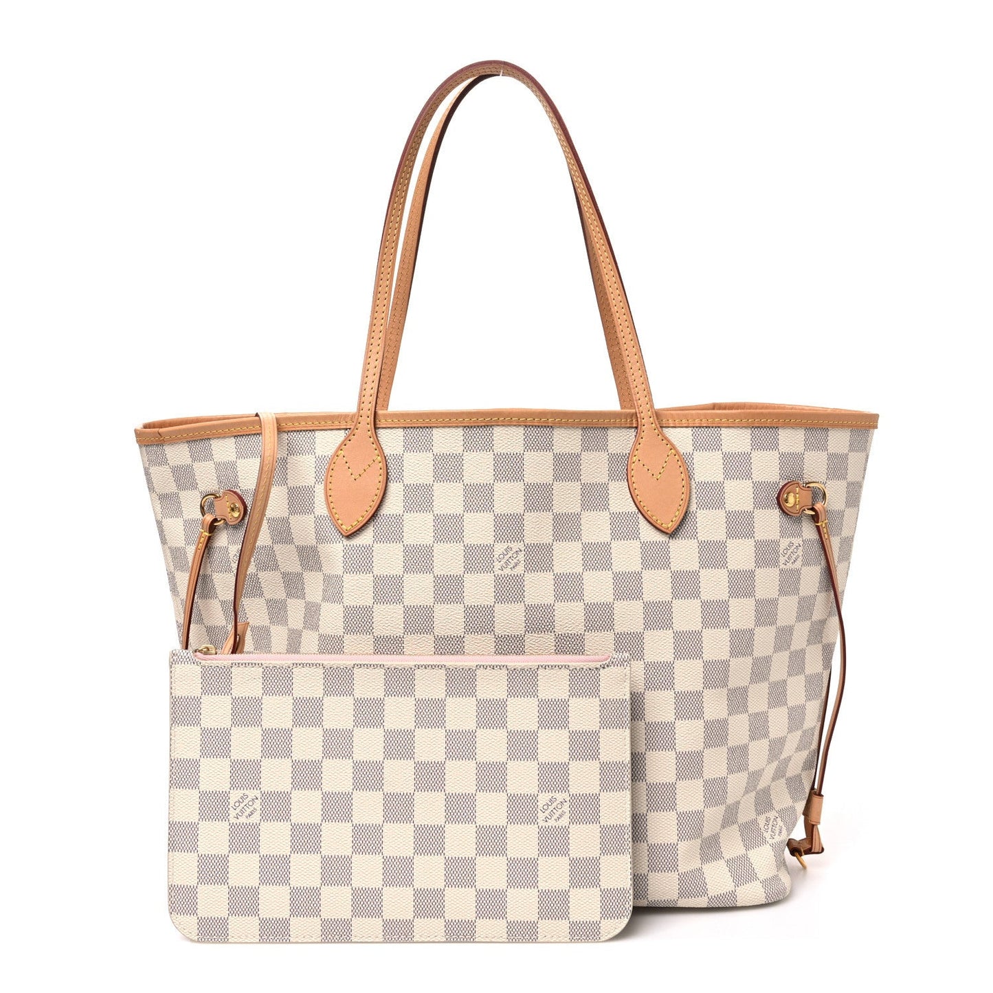 Damier Azur Neo Neverfull MM Rose Ballerine