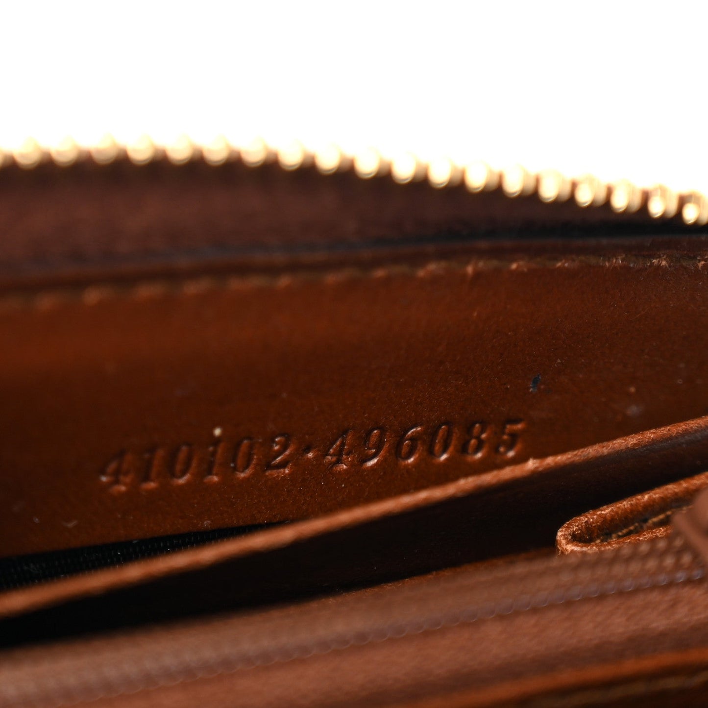 GG Supreme Monogram Cuoio Toscano Zip Around Wallet Beige Ebony Cuir