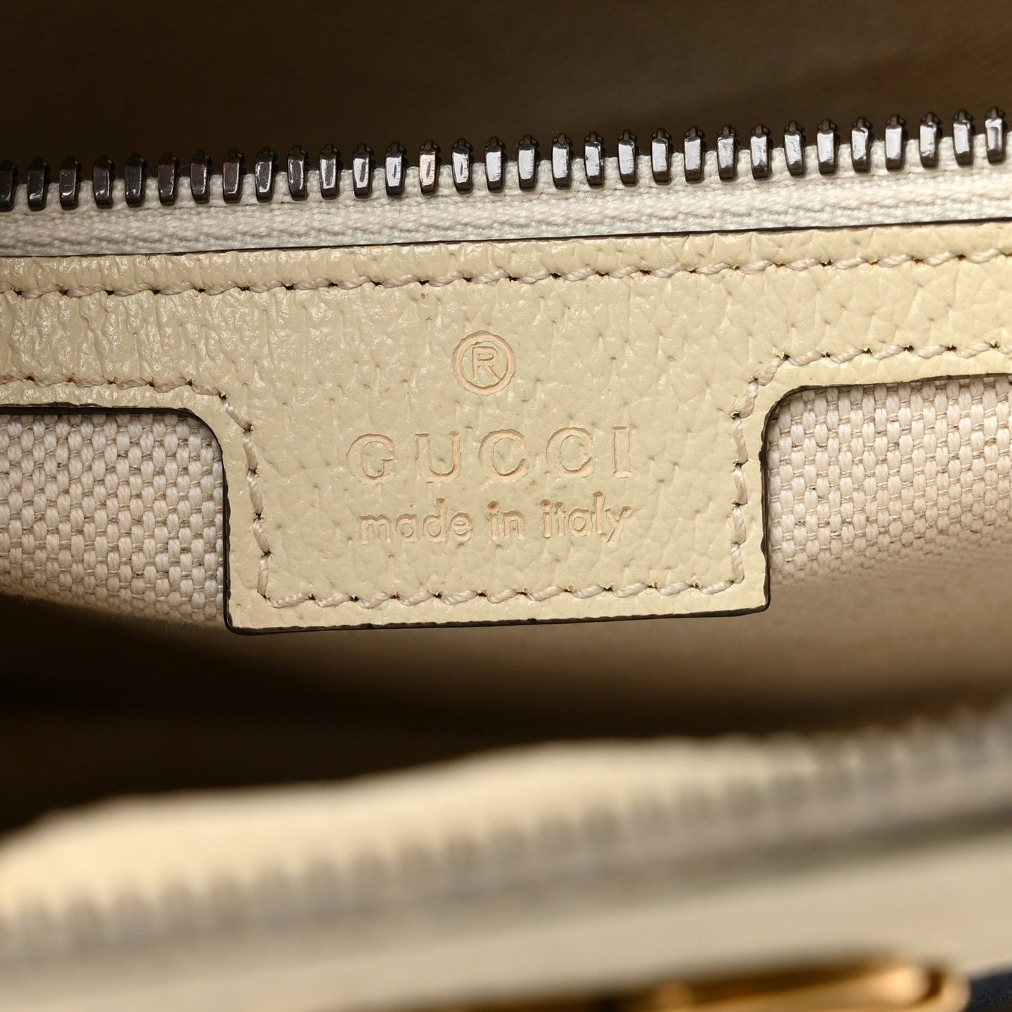 GG Supreme Monogram Web Ophidia Portfolio Pouch Beige Ebony Mystic White