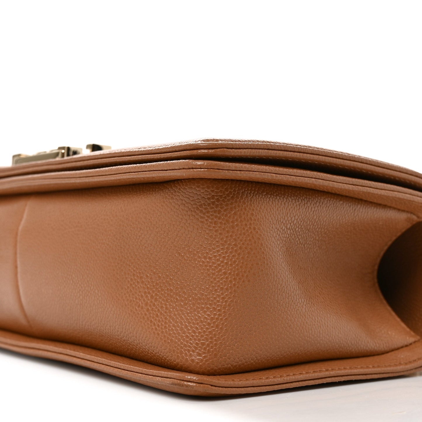 Caviar Quilted Medium Boy Flap Brown