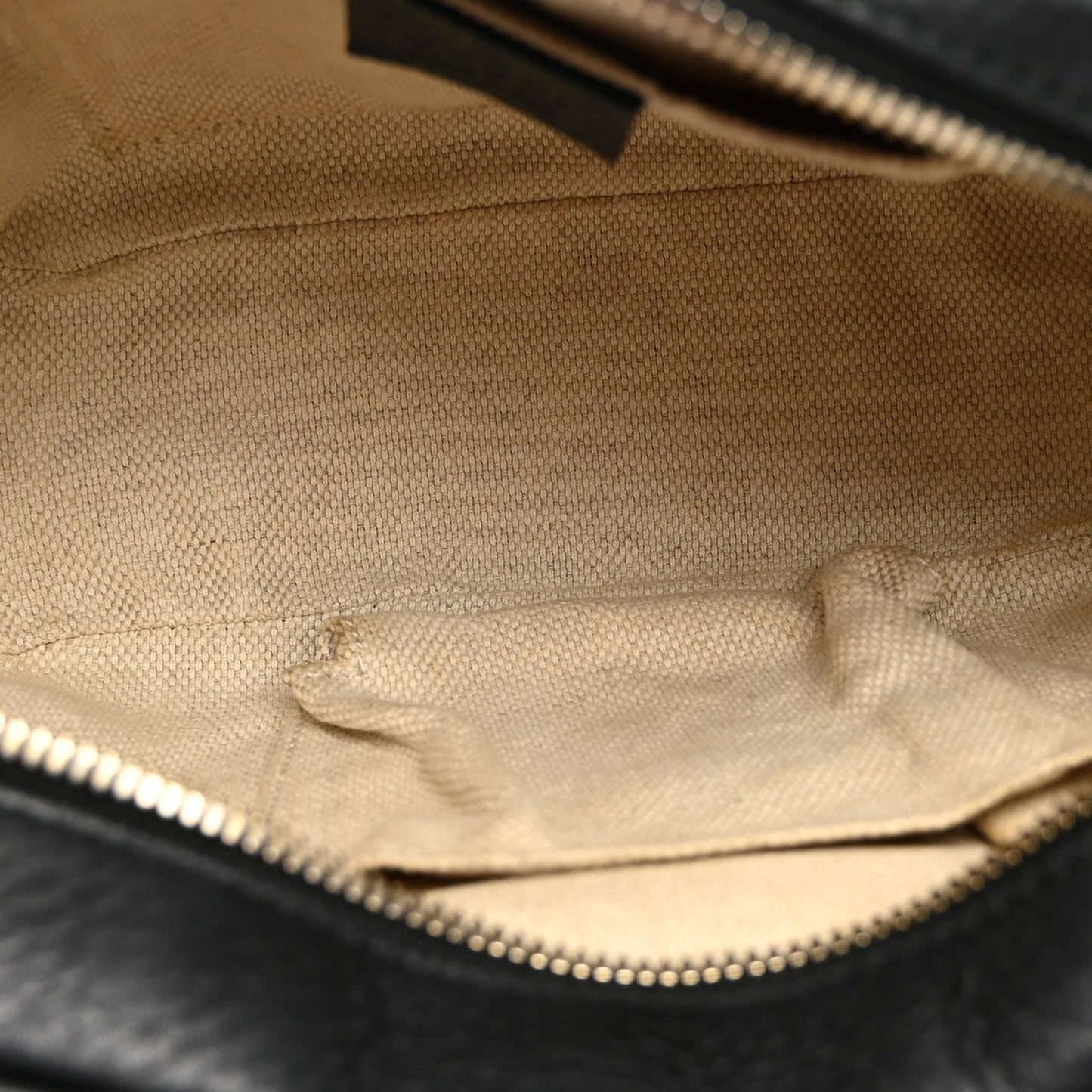 Pebbled Calfskin Small Soho Disco Bag Black