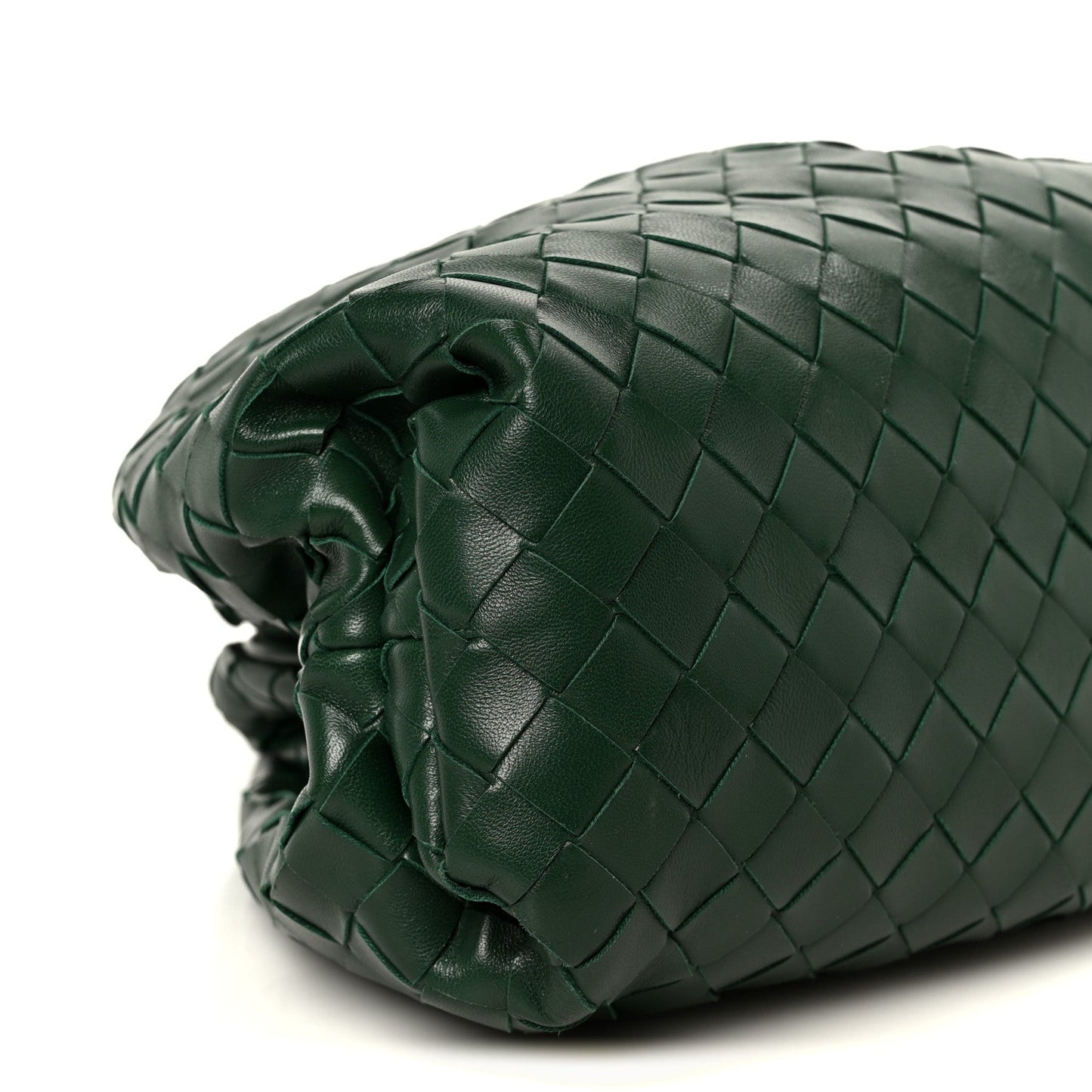 Nappa Maxi Intrecciato The Pouch Oversized Clutch Racing Green