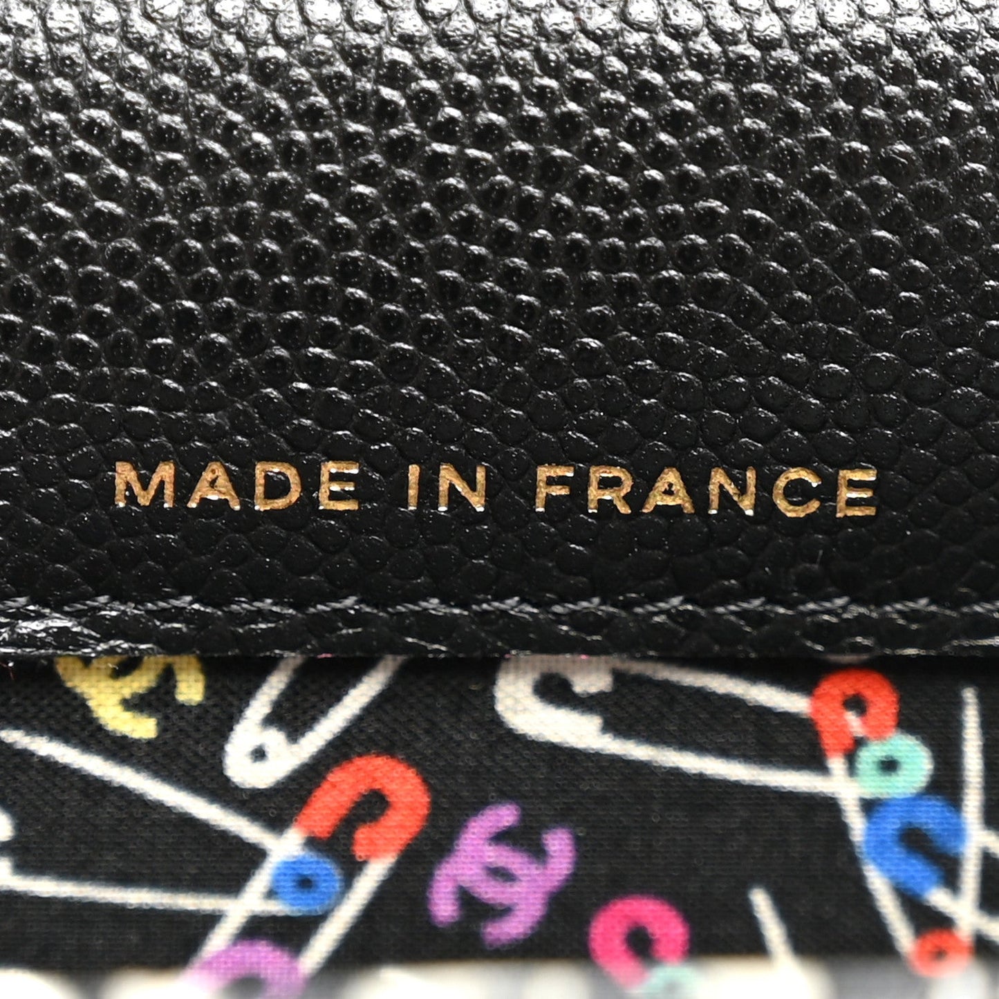 Caviar Quilted Textured CC Flap Card Holder Black