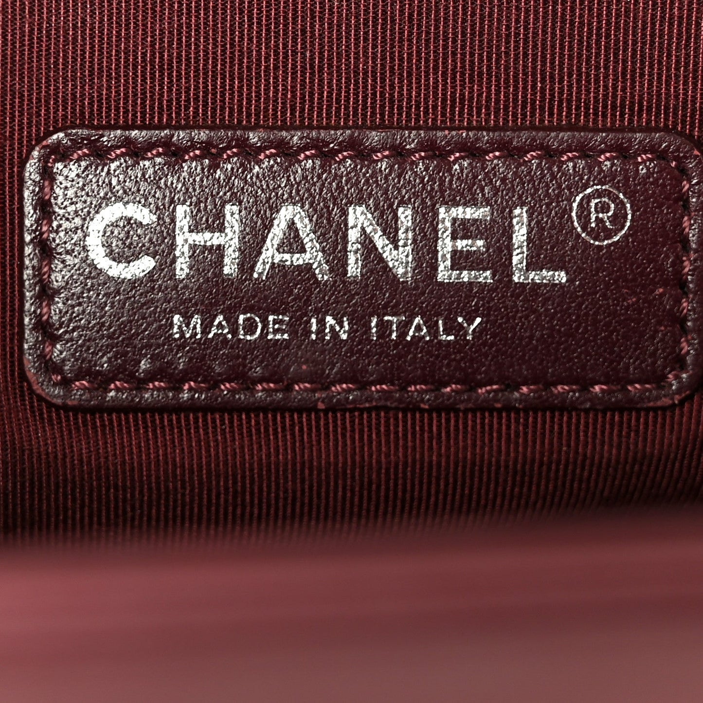 Velvet Tweed Quilted Medium Boy Flap Burgundy