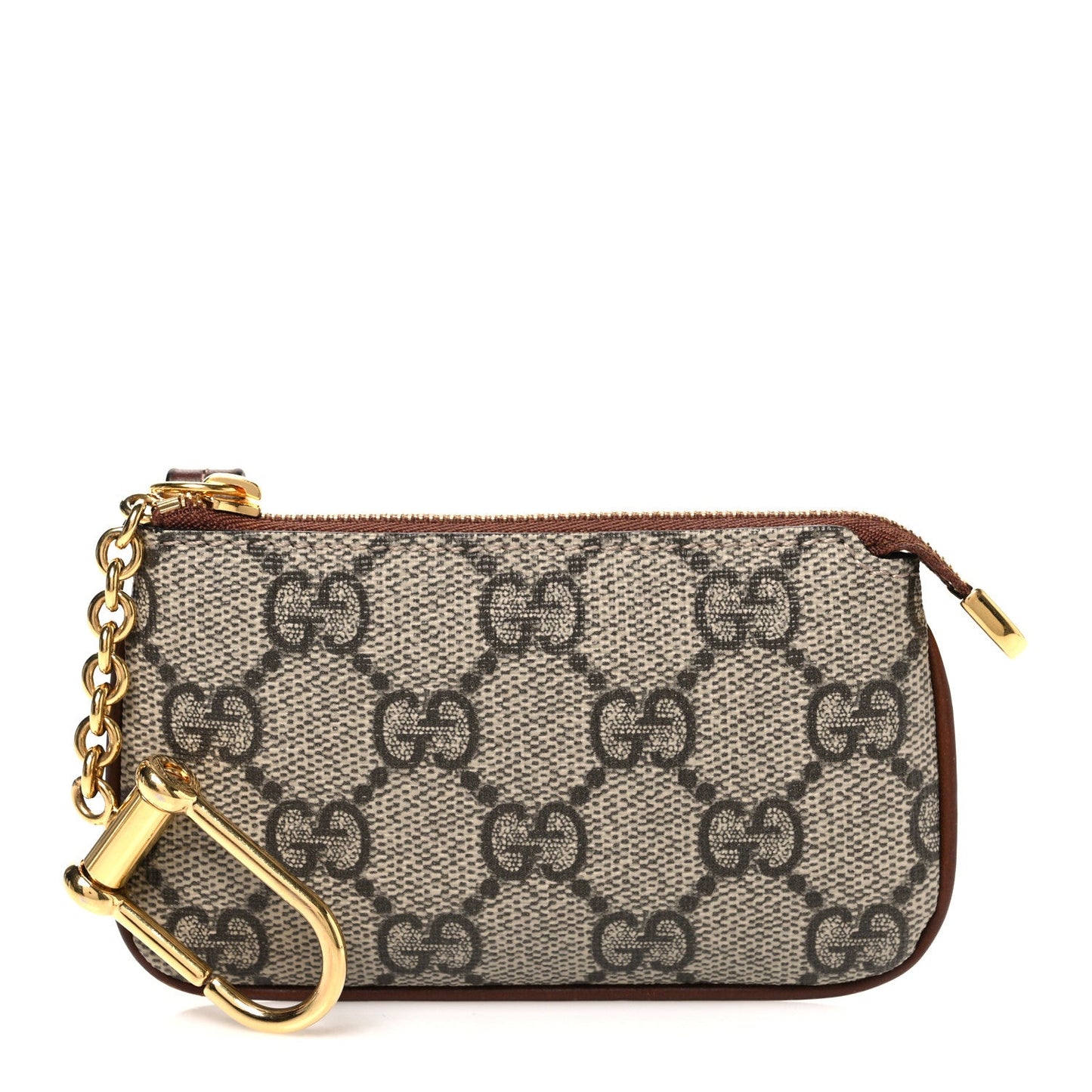 GG Supreme Monogram Key Case Brown