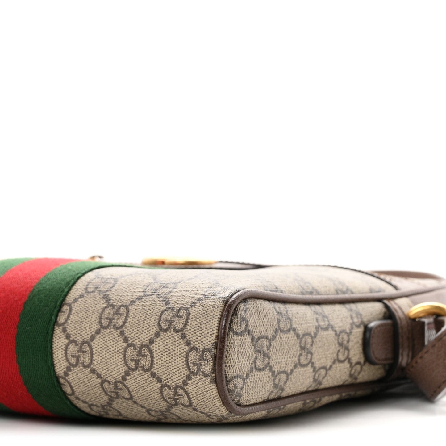 GG Supreme Monogram Web Small Ophidia Messenger Bag Brown