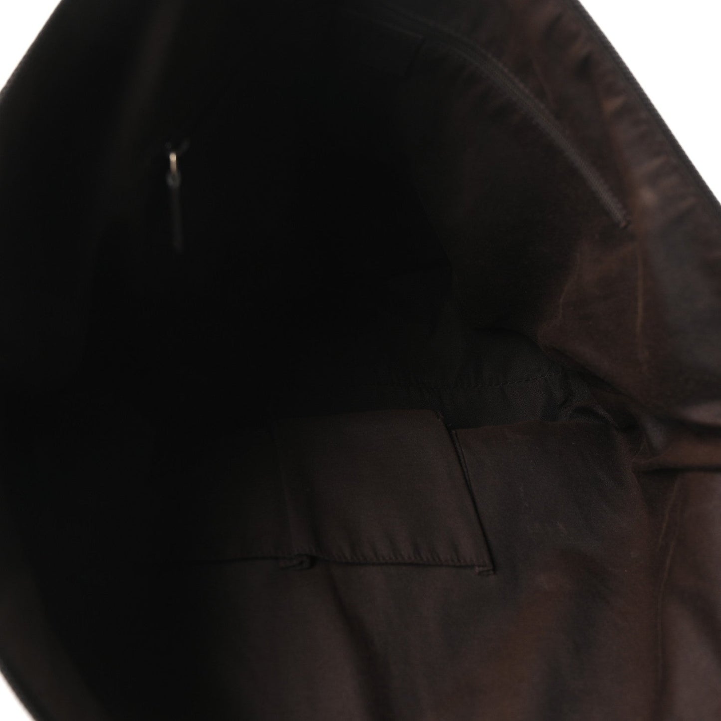 Calfskin Bamboo Top Handle Tote Dark Brown