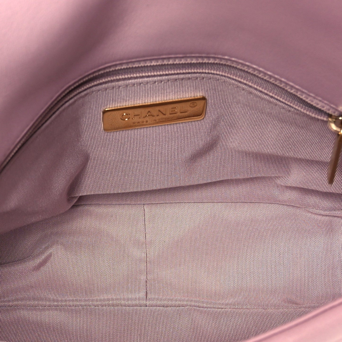 Lambskin Quilted Medium Chanel 19 Flap Light Pink