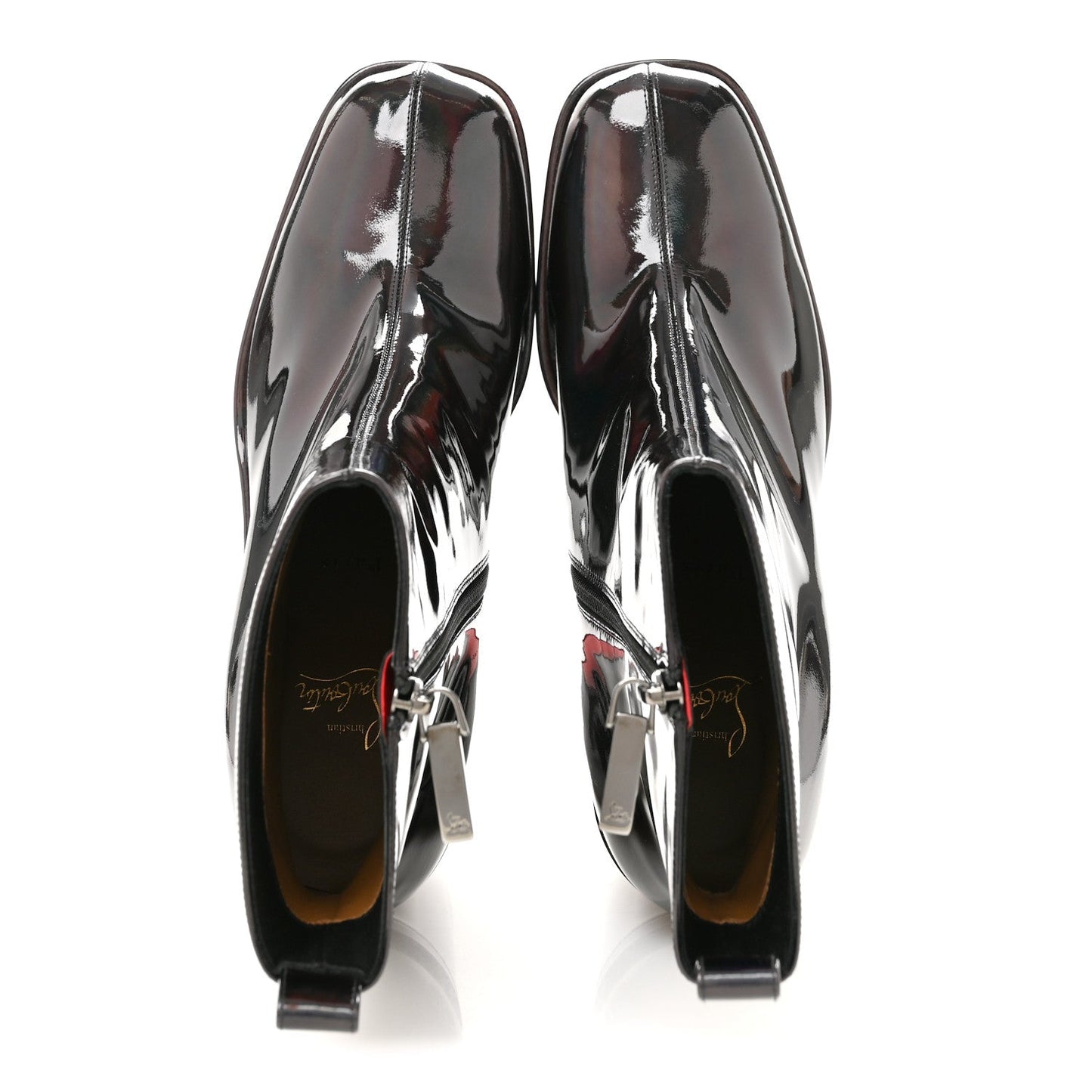 Patent Iridescent Mens Stage Angels 120 Boots 43 Black