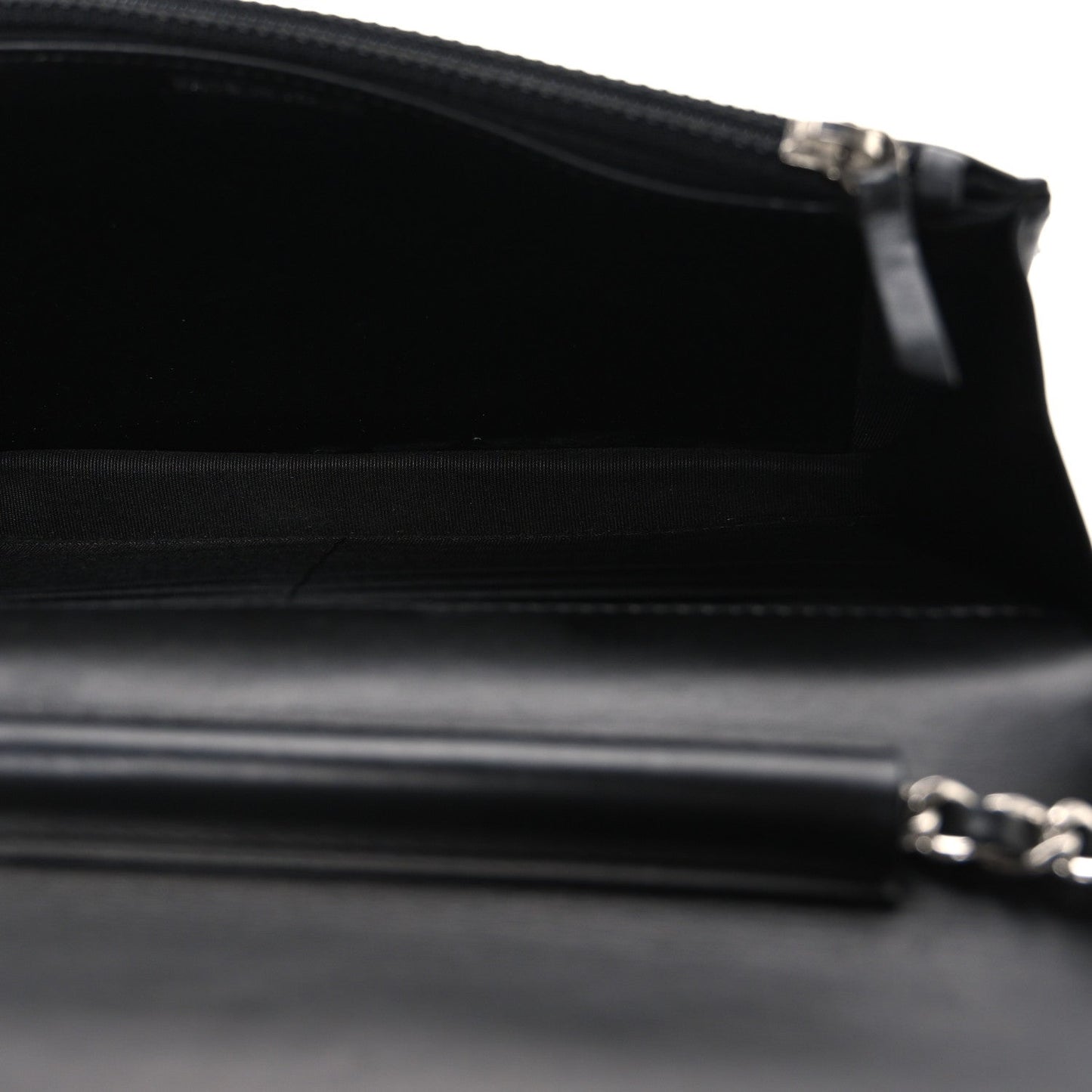 Lambskin Camellia Studded Wallet on Chain WOC Black