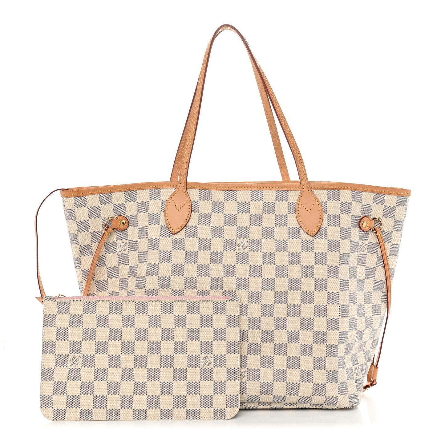 Damier Azur Neo Neverfull MM Rose Ballerine