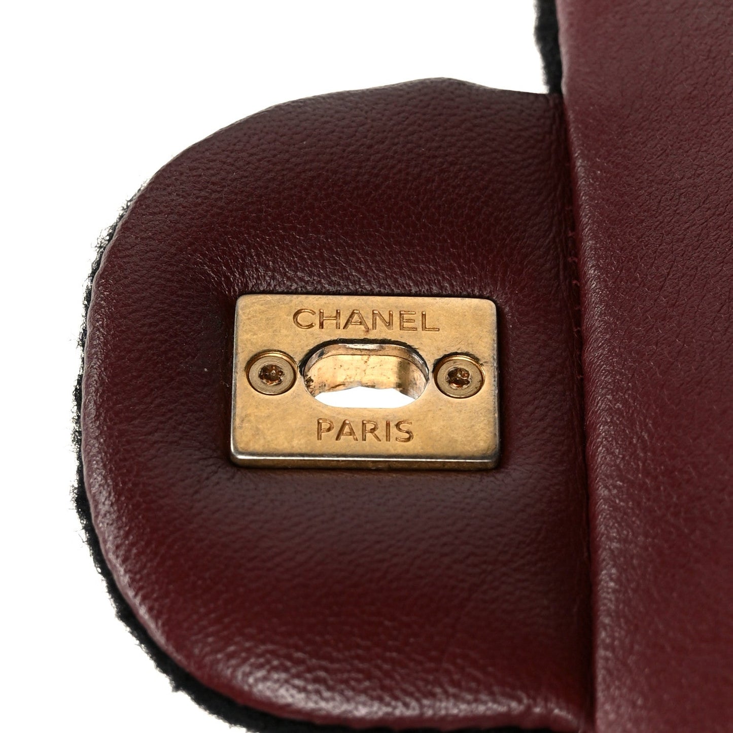 Felt Quilted Paris-Hamburg Charms Mini Rectangular Flap Black