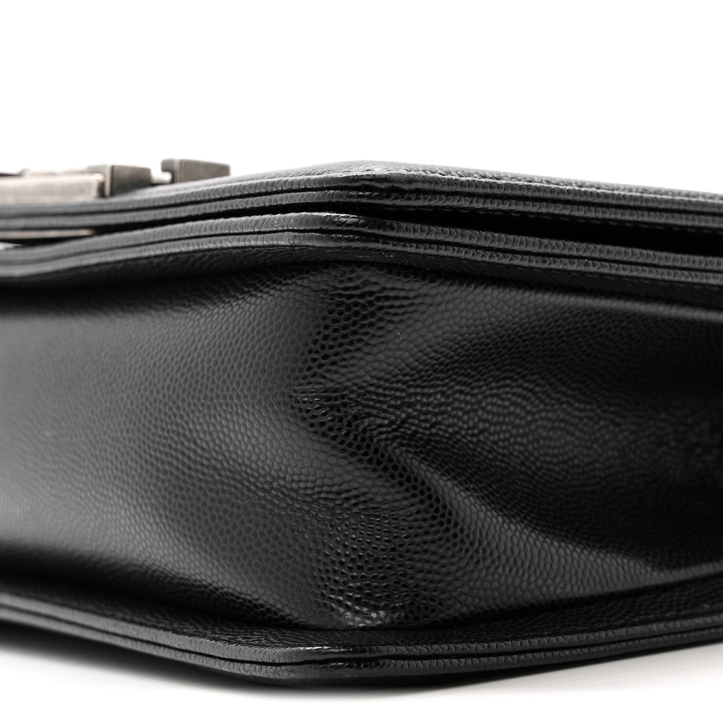 Caviar Quilted Small Boy Flap Black