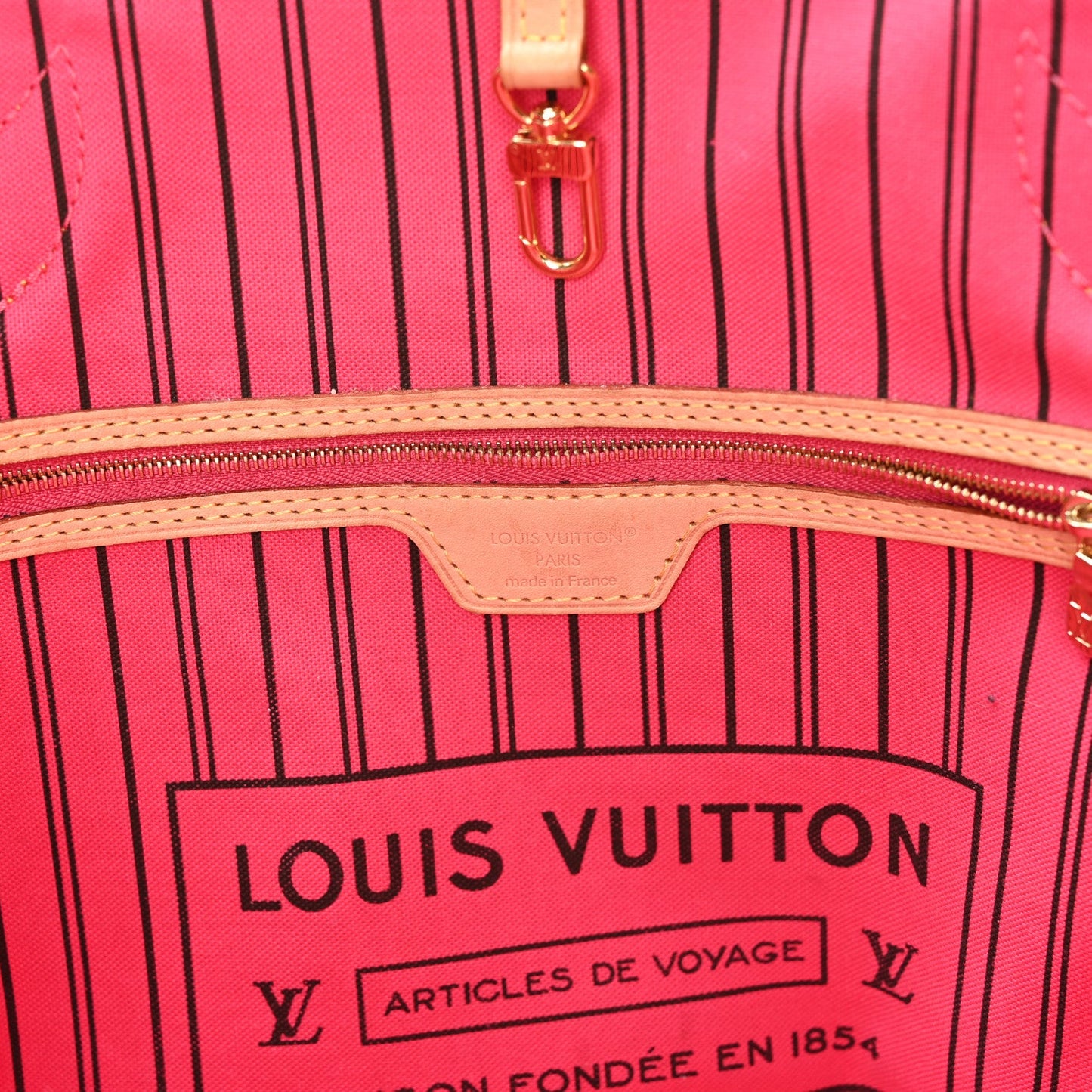 Monogram Inside Out Neverfull Bandouliere MM Rose Pondichery Rose Pondichery